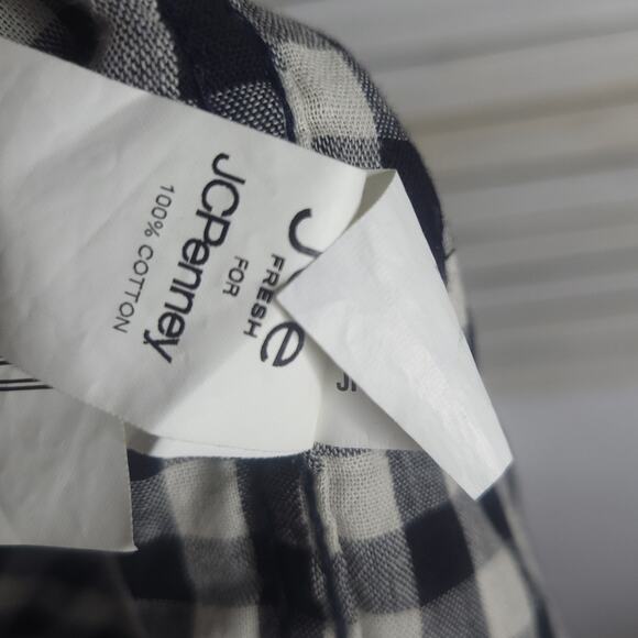 Joe Fresh Boys Size XL 14 Regular Button Down Plaid Shirt Red Gray Blue White - Picture 5 of 6